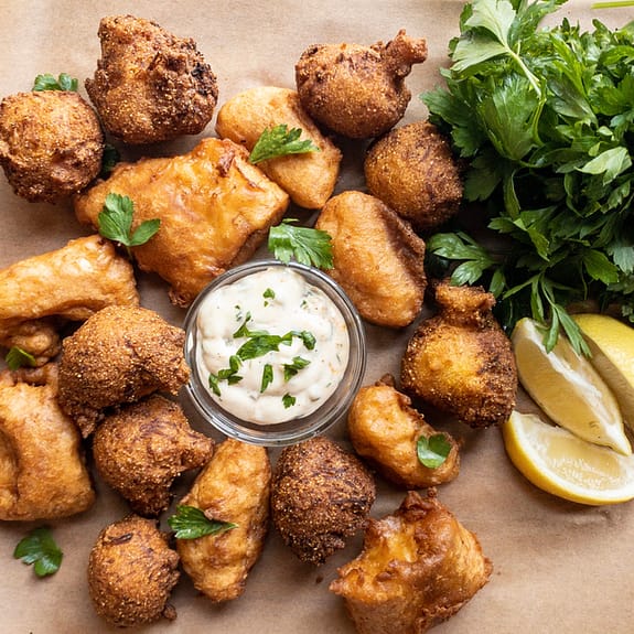 Cripsy beer battered cod